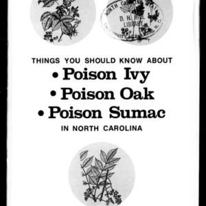 Things You Should Know About Poison Ivy, Poison Oak, Poison Sumac in North Carolina (Circular No. 57)