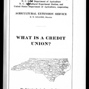 What is a Credit Union? (Extension Circular No. 60)