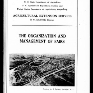 The Organization and Management of Fairs (Extension Circular No. 68)