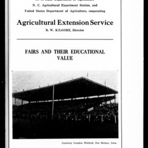 Fairs and Their Educational Value (Extension Circular No. 69)