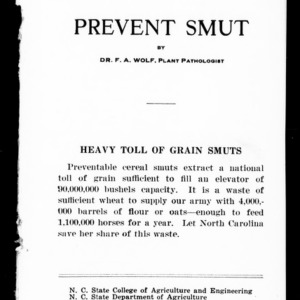 Prevent Smut (Extension Circular No. 78)