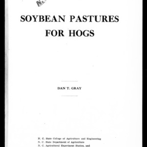 Soybean Pastures for Hogs (Extension Circular No. 85)