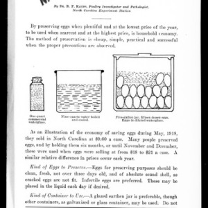 To Preserve Eggs for Winter Use (Extension Circular No. 87)