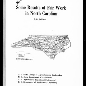 Some Results of Fair Work in North Carolina (Extension Circular No. 94)