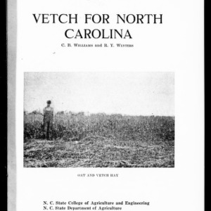 Vetch for North Carolina (Extension Circular No. 96)