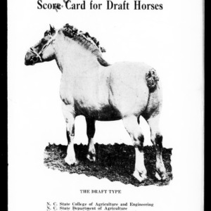 Score Card for Draft Horses (Extension Circular No. 100)