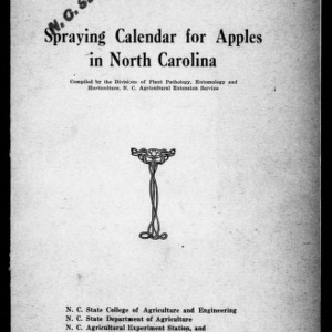 Spraying Calendar for Apples in North Carolina (Extension Circular No. 101)