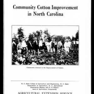 Community Cotton Improvement in North Carolina (Extension Circular No. 108)