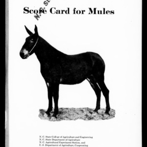 Score Card for Mules (Extension Circular No. 109)