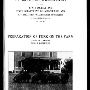 Preparation of Pork on the Farm (Extension Circular No. 119)
