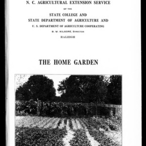 The Home Garden (Extension Circular No. 121)