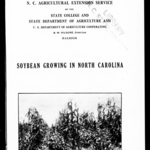 Soybean Growing in North Carolina (Extension Circular No. 127)