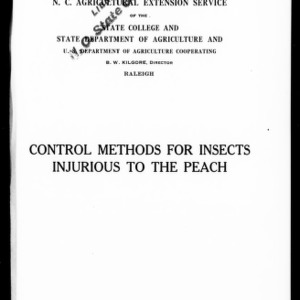 Control Methods for Insects Injurious to the Peach (Extension Circular No. 129)