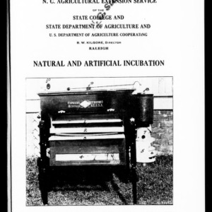 Natural and Artificial Incubation (Extension Circular No. 130)
