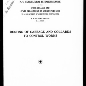 Dusting of Cabbage and Collards to Control Worms (Extension Circular No. 135)