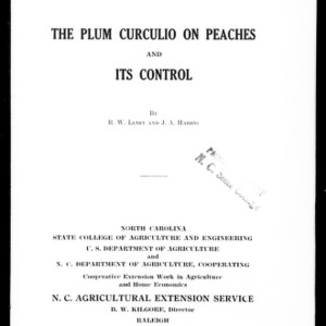 The Plum Curculio on Peaches and its Control (Extension Circular No. 144)