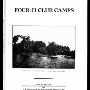 Four-H Club Camps (Extension Circular No. 164)