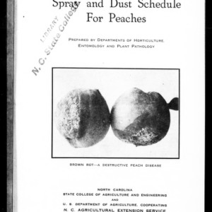 Spray and Dust Schedule for Peaches (Extension Circular No. 168)