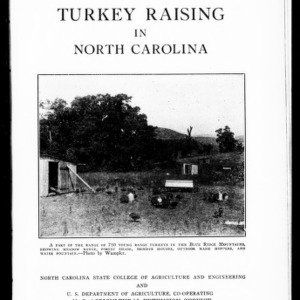 Turkey Raising in North Carolina (Extension Circular No. 176)