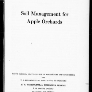 Soil Management for Apple Orchards (Extension Circular No. 184)