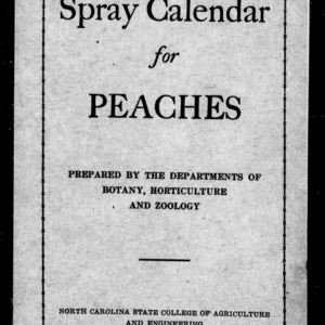 Spray Calendar for Peaches (Extension Circular No. 185)