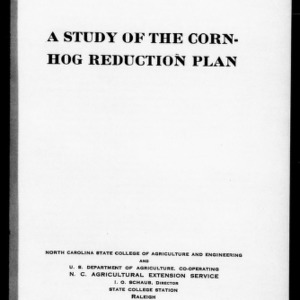 A Study of the Corn-Hog Reduction Plan (Extension Circular No. 196)