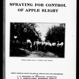 Spraying for Control of Apple Blight (Extension Circular No. 197)