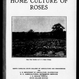 Home Culture of Roses (Extension Circular No. 200)