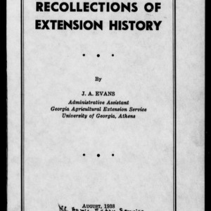 Recollections of Extension History (Extension Circular No. 224)