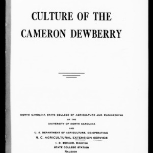 Culture of the Cameron Dewberry (Extension Circular No. 226)
