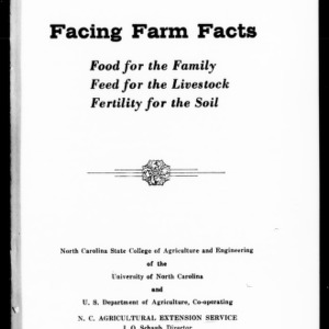 Facing Farm Facts - Food for the Family, Feed for the Livestock, Fertility for the Soil (Extension Circular No. 235)