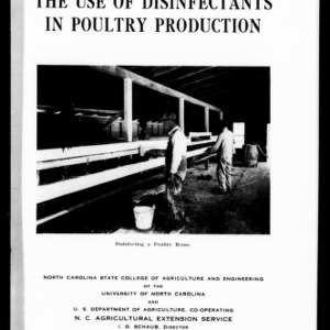The Use of Disinfectants in Poultry Production (Extension Circular No. 241)