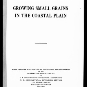 Growing Small Grains in the Coastal Plain (Extension Circular No. 242)