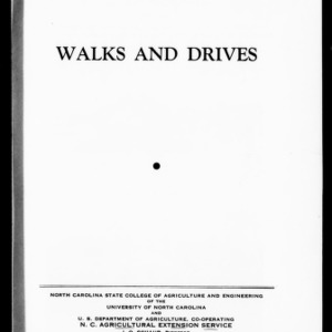 Walks and Drives (Extension Circular No. 254)