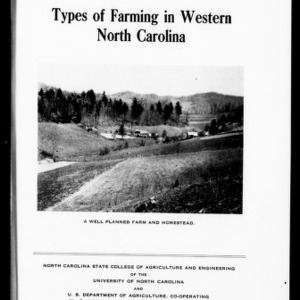 Types of Farming in Western North Carolina (Extension Circular No. 259)