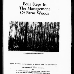 Four Steps in the Management of Farm Woods (Extension Circular No. 260)