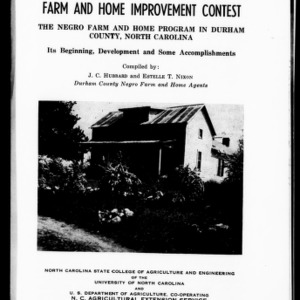 Farm and Home Improvement Contest: The Negro Farm and Home Program in Durham County, NC (Extension Circular No. 267)