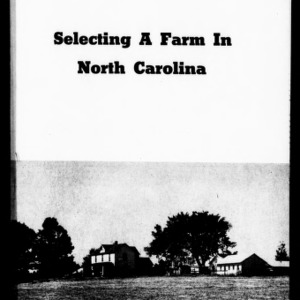 Selecting a Farm in North Carolina (Extension Circular No. 283)