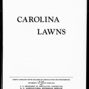 Carolina Lawns (Extension Circular No. 292)