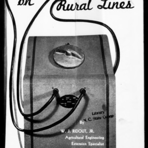 Electric Welding on Rural Lines (Extension Circular No. 297)