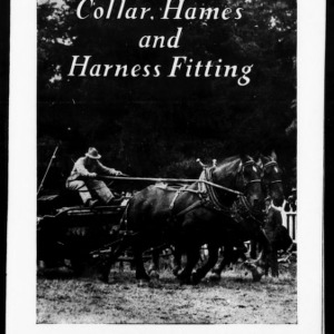 Collars, Hames and Harness Fitting (Extension Circular No. 298)