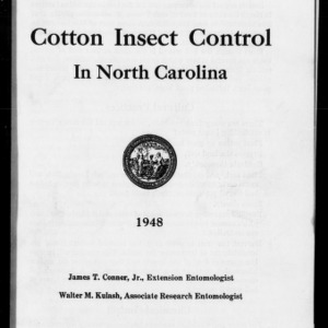 Cotton Insect Control in North Carolina, 1948 (Extension Circular No. 312)