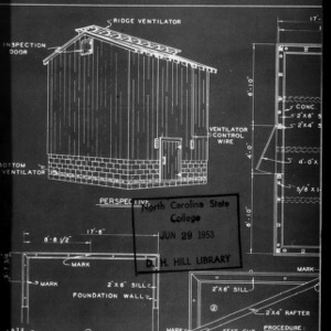Flue-Cured Tobacco Barn Construction, 1953 (Extension Circular No. 316, Revised)
