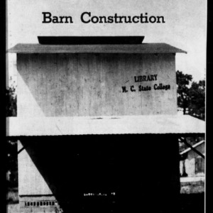 Flue-Cured Tobacco Barn Construction (Extension Circular No. 316)