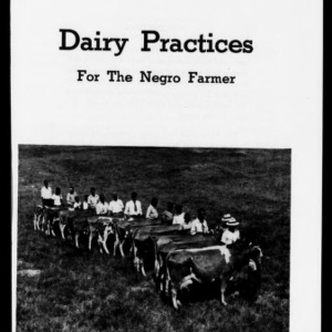 Dairy Producers for the Negro Farmer (Extension Circular No. 317)