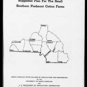 Suggested Plan for the Small Southern Piedmont Cotton Farms (Extension Circular No. 319)