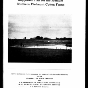 Suggested Plan for the Medium Southern Piedmont Cotton Farms (Extension Circular No. 320)