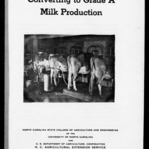 Converting to Grade A Milk Production (Extension Circular No. 324)