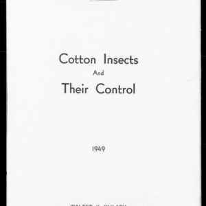 Cotton Insects and Their Control, 1949 (Extension Circular No. 339)
