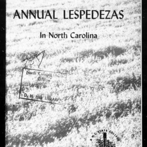 Annual Lespedezas in North Carolina (Extension Circular No. 387)
